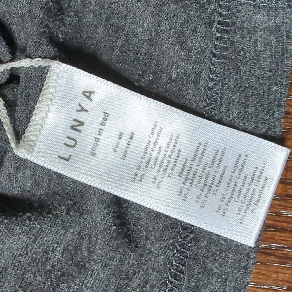 LLUNYA I Gray Grey Relaxed Good in Bed Crew Neck Long Sleeve Lounge Shirt, M - Picture 12 of 16